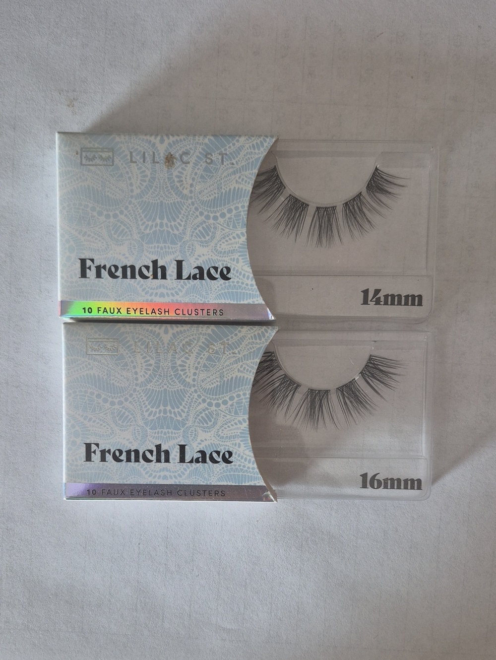 French Lace Faux Eyelash Clusters - Black (14mm & 16mm) by